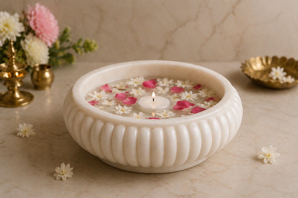 Oval Marble Lamp